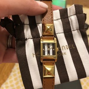 Henri Bendel The Samantha Watch Brown and Gold